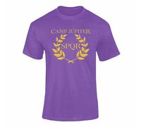 T-shirt Camp Jupiter e mitologia greca del campo Mezzosangue - Top Percy Jackson ispirato al merchandising e mitica avventura di Percy Jackson, Viola, 12-13 Years