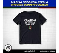 T-shirt Campioni d'italia 2024 serie a calcio Milano seconda stella scudetto