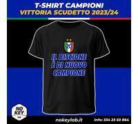 T-shirt Campioni d'italia 2024 Serie A calcio Milano seconda stella scudetto