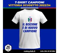 T-shirt Campioni d'italia 2024 Serie A calcio Milano seconda stella scudetto