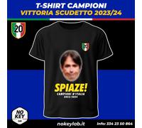 T-shirt Campioni d'italia 2024 serie a calcio Milano seconda stella scudetto