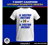 T-shirt Campioni d'italia 2024 serie a calcio Milano seconda stella scudetto