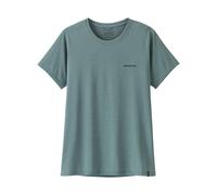 Patagonia - T-shirt da escursionismo leggero e traspirante - W's Cap Cool Daily Shirt Boardshort Logo Blue Sage Light X-Dye per Donne in Poliestere Riciclato - Taglia M
