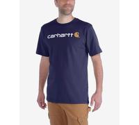 T-shirt Carhartt Core Logo manica corta blu bianco arancione - XXL