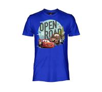 T SHIRT CARS ORIGINALE open road Maglia Maglietta blu cotone bimbo bimba