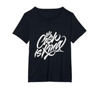 T-Shirt Cash Is King Maglietta, Donna Plus-Size, Nero, 1X