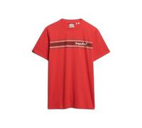 T-shirt casual a righe con logo Superdry Venue Rouge M