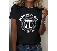 T-shirt casual da donna per l'estate, con design alla moda, stampa posizionata, messaggi divertenti in italiano su vacanze, famiglia e amici, un regalo perfetto per Natale, per la mamma, il papà e gli
