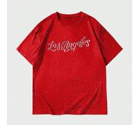 T-shirt casual da uomo a maniche corte con scollo rotondo e grafica in lamina d'argento L,M,S,XL,XS,XXLTessuto in maglia