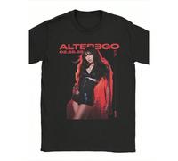 T-shirt casual da uomo a maniche corte, girocollo, design casual, con stampa "Alter Ego Lisa 2025 New Album Kpop", 100% cotone, 220g, abbigliamento casual da esterno, regalo di Natale L,M,S,XL,XXL,XXX