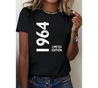 T-shirt casual estiva da donna, design di moda con stampa divertente "Come flirtare con un uccello" per la fattoria, con simpatiche figure a matita e scritte giocose L,M,S,XL,XXLRetroCotone