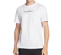 T-Shirt Casual Tommy Jeans T-Shirt Tjm Classic Linear Cotone Bianco