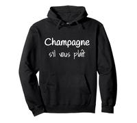 T-Shirt Champagne S'il Vous Plait Please Felpa con Cappuccio