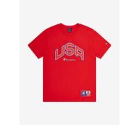 T-shirt Champion Legacy Retro Sport Basket USA manica corta rosso - M