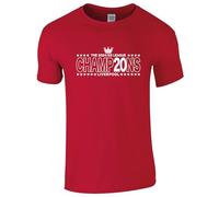 T-shirt Champions del Liverpool - Adulto 20 volte 2024-2025 - CHAMP20NS, Rosso, XXL