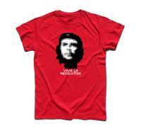 T-shirt CHE GUEVARA PIXEL VIVA LA RESOLUTION stella rossa rivoluzione