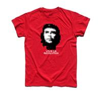 T-shirt CHE GUEVARA PIXEL VIVA LA RESOLUTION stella rossa rivoluzione
