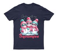 T-shirt Chillin With My Snowmies unisex regalo retrò divertente donna...