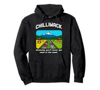 T-Shirt Chilliwack BC Pixel Art Funny Farm Smell Joke Felpa con Cappuccio