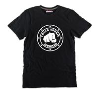 T-shirt Chuck Norris Approved Walker Texas Ranger Pugno Nera cotone Telefilm