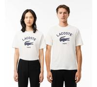T-shirt classic fit stampata Lacoste Paris Bianco M Message