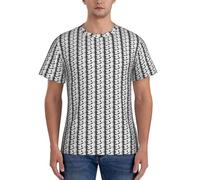 T-shirt classica da uomo a maniche corte con stampa artistica su ghiaccio hockey su ghiaccio traspirante estate casual allenamento abbigliamento fitness, Nero , M