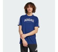 T-shirt adidas Codes Collegiate Linear Graphic manica corta blu scuro bianco - XS