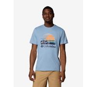 T-shirt Columbia Path Lake Graphic II manica corta celeste arancione - M