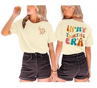 T-shirt compleanno da donna per 30 donne Hello 30 compleanno maglietta con motivo a cuore