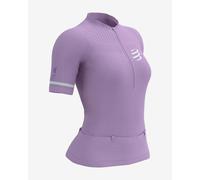 T-shirt Compressport Trail Postural manica corta lilla donna - L