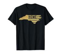 T-shirt con bandiera North Carolina Map Home regalo divertente per feste Maglietta