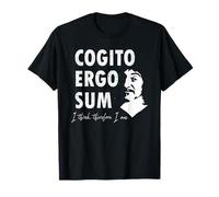 T-shirt con citazione di Descartes Cogito Ergo Sum Famous Philosophy Maglietta