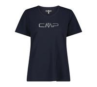 CMP T-Shirt Girocollo Dry Function con Logo Donna Art.39T5676P (IT, Testo, L, Regular, Regular, Blue)