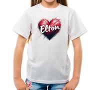 T-Shirt Con Cuore D'Amore Elton - Kids - John ROCKET MAN Festival Gig Tour