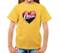 T-Shirt Con Cuore D'Amore Elton - Kids - John ROCKET MAN Festival Gig Tour