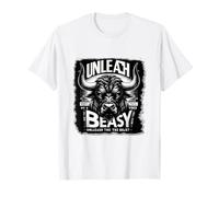T-shirt con design Raging Bull: Whimsical Fury Maglietta