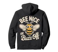 T-Shirt con Divertente Grafica Bee Nice o Buzz off Bee Pun Felpa con Cappuccio