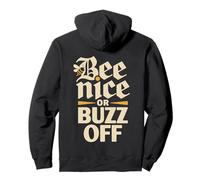 T-Shirt con Divertente Grafica Bee Nice o Buzz off Bee Pun Felpa con Cappuccio
