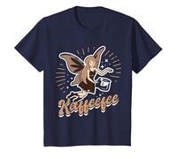 T-Shirt con Fata Divertente per Fan della Caffeina Maglietta, Bambini, Navy, 4 Anni
