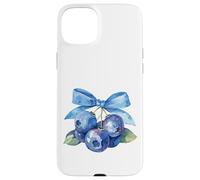 T-shirt con fiocco Coquette con charm Kawaii Mirtillo Custodia per iPhone 15 Plus
