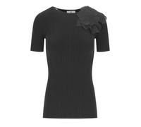 T-SHIRT CON FIORE NERA ELISABETTA FRANCHI 42 IT