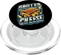 T-shirt con formaggio alla griglia con fulmini e lampeggi, divertente buongustaio PopSockets PopGrip per MagSafe