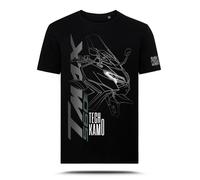 T-Shirt con Grafica AZ Graphishop Compatibile con Yamaha Tmax 2025 Tech Kamo TS-FM-203 (IT, Testo, XL, Regular, Regular, Nero)