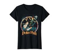 T-shirt con grafica Disney Peter Pan Group London Flyin Maglietta, Donna, Nero, S