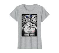 T-shirt con grafica Disney Pixar Wall-E Tile Portrait Maglietta, Donna, Grigio Melange, XL