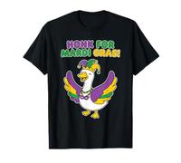 T-Shirt con Grafica Honk for Mardi Gras Goose Jester Parade Maglietta