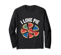 T-shirt con grafica I Love Pie Fun Foodie Maglia a Manica