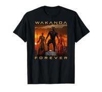 T-shirt con grafica Marvel Black Panther Movie Wakanda Forever Maglietta