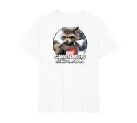 T-Shirt con Grafica Marvel Rocket Guardiani della Galassia Circle Maglietta, Uomo Taglie Grandi, Bianco, 3X Tall