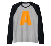 T-Shirt con Lettera A e Nome Maglia con Maniche Raglan